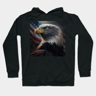 Traditional American Eagle with the Flag Hoodie